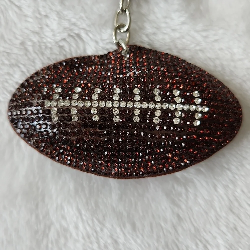 Philadelphia Eagles Football Silver Helmet Keychain Set Bag Charm